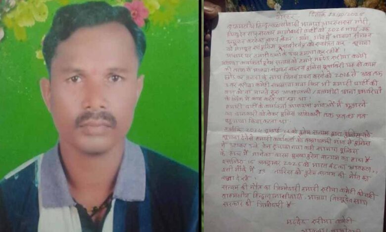नक्सलियों-ने-भाजपा-कार्यकर्ता-की-हत्या-की,-शव-के-पास-मिला-पर्चा