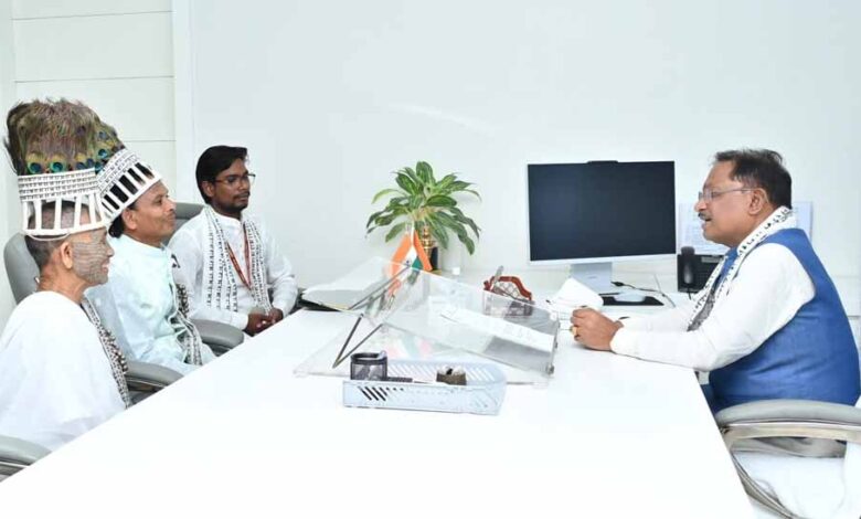 मुख्यमंत्री-साय-से-अखिल-भारतीय-रामनामी-महासभा-के-प्रतिनिधियों-ने-की-सौजन्य-भेंट