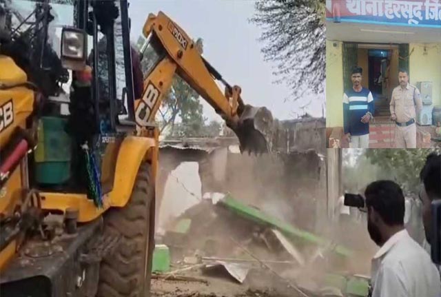खंडवा-में-लव-जिहाद-के-आरोपी-अरबाज-शाह-के-ठिकानों-पर-बुलडोजर-चला,-वीडियो-वायरल