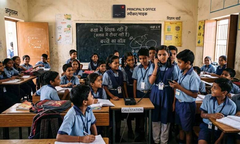 टीचर-गायब-तो-बच्चे-करेंगे-कॉल:-क्लासरूम-में-स्पीकर-माइक-से-होगी-निगरानी