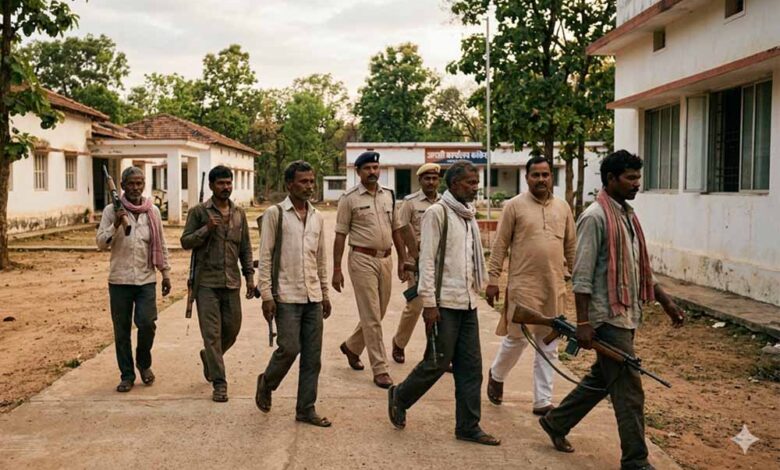 लाल-आतंक-को-करारा-झटका:-कांकेर-में-33-लाख-के-इनामी-6-माओवादियों-ने-किया-सरेंडर