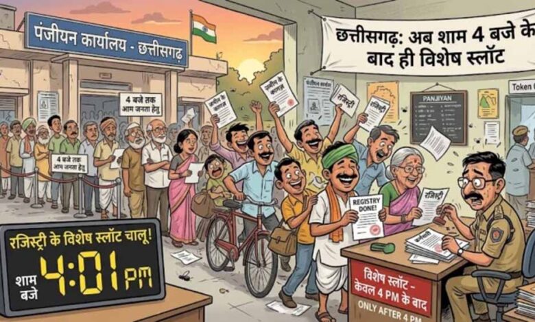 छत्तीसगढ़-में-रजिस्ट्री-के-नियम-बदले:-अब-शाम-4-बजे-के-बाद-मिलेंगे-स्पेशल-अपॉइंटमेंट-स्लॉट