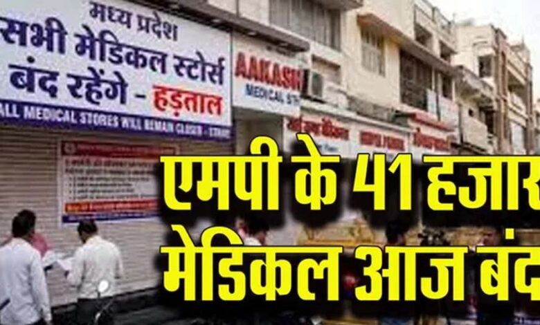 mp-में-41-हजार-मेडिकल-स्टोर-बंद,-ऑनलाइन-दवा-बिक्री-के-विरोध-में-हड़ताल;-मरीजों-की-बढ़ी-परेशानी